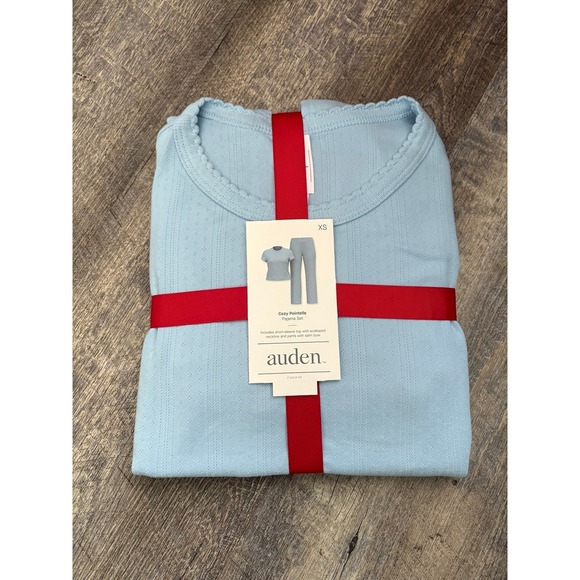 Auden Other - Auden 2 Piece Cozy Pointelle Pajama Set Ivy Blue Women's XS NEW Soft Lounge